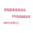 thumbnail image 3 of Press on Nails GUAACCB con punta francesa rosa con diseño 3D, 24 unidades, 3 of 7