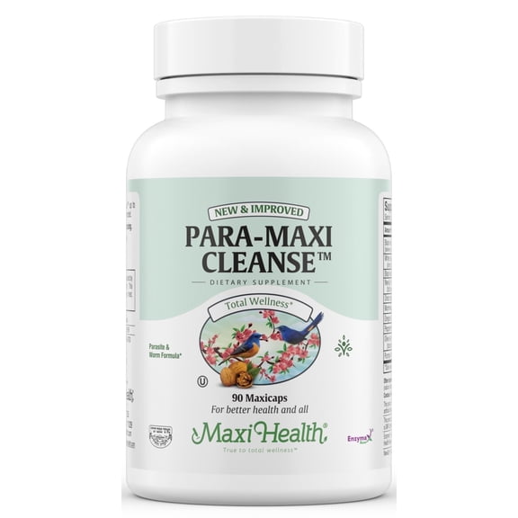 Maxi Health Para-Maxi Cleanse – Black Walnut & Wormwood Gut Detox for Men & Women – Parasite Cleanse – 90 Capsules