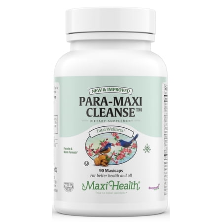 Maxi Health Para-Maxi Cleanse – Black Walnut & Wormwood Gut Detox for Men & Women – Parasite Cleanse – 90 Capsules