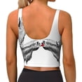 thumbnail image 3 of Lsque Moose Kissing Under Mistletoe Printed Women'S Sports Bra, Compression, Moisture Wicking, High-Impact Sports Bra For Women,Supportive sports bra-XX-Large, 3 of 9
