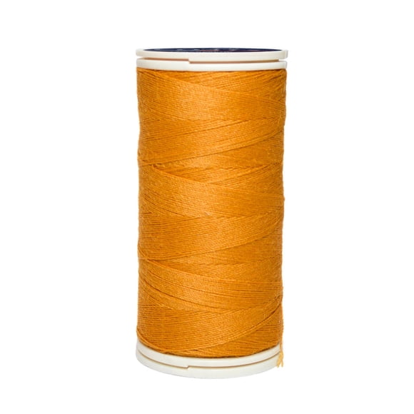 Caja 12 Pzas Hilo Amarillo Quemado Coats Poliéster Liso 3 Cabos Fibra Corta T6980-0178