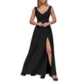 thumbnail image 1 of adviicd Robe Longue pour Femmes Formelle Robe d'Été Longue pour Invité de Mariage Robe Maxi à Volants pour Cocktail Noir,TG, 1 of 5
