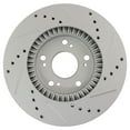 thumbnail image 3 of TRQ Front Performance Brake Rotors Set Premium G-Coated Cross Drilled & Slotted Fits Select 2002-2004 Honda CR-V, 3 of 5
