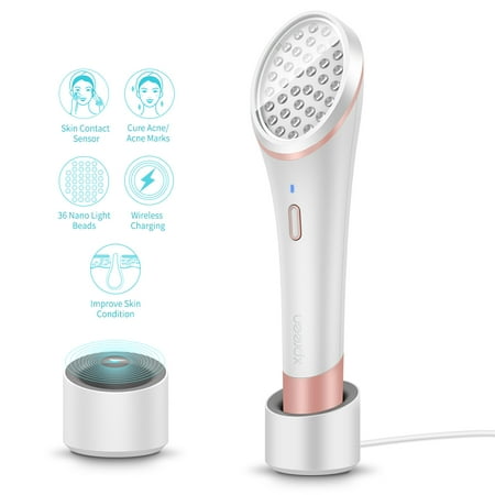 Acne Light Therapy Machine,Homecare Blue Red Light Therapy Acne Spot Treatment Facial Beauty Instrument,Xpreen Wireless Rechargeable Acne Clearing Eraser for Acne Reduction Skin