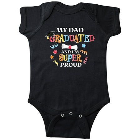 

Inktastic My Dad Graduated and I m Super Proud Gift Baby Boy or Baby Girl Bodysuit