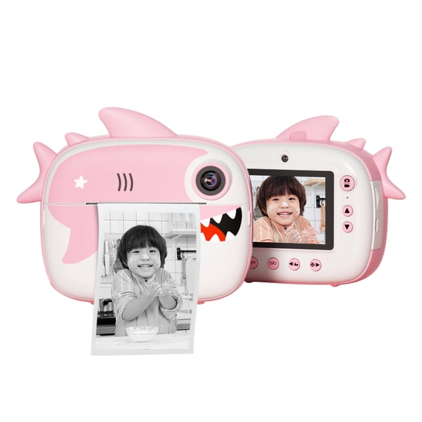 Cámara Instantánea Niños o Chicas/Cámara Digital para Niños 12MP, 1080P, Impresión Instantánea, Pantalla IPS 2.4, Zoom Digital 16X, Filtros Adorables, Grabación de Video, Incluye 3 Rollos de Papel de