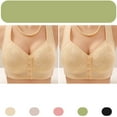 thumbnail image 4 of Yuzhih 2 PCS Women's Wireless Push up Bra Comfy Light Liftup Bras Breathable Seamless Front Button Bralettes 2024, 4 of 4