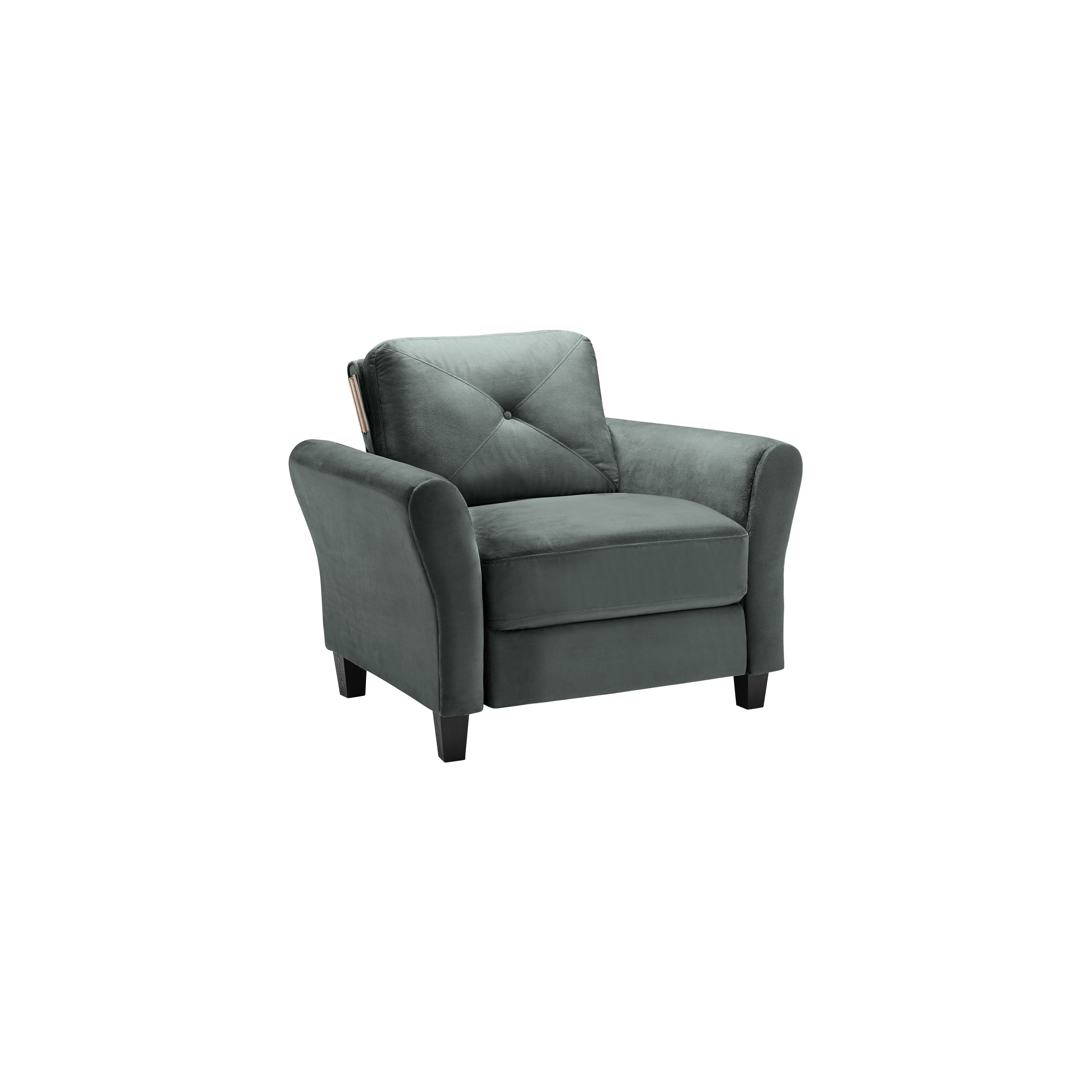 Lifestyle Solutions Taryn Club Chair, Dark Gray Fabric