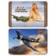 thumbnail image 1 of 2 Uds Belleza Y Aviones Placa Metal Vintage Pintura Hierro Rectangular 40x30cm, 1 of 9