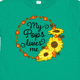 thumbnail image 4 of Inktastic My Pops Loves Me with Sunflower Wreath Boys or Girls Toddler T-Shirt, 4 of 5