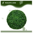 thumbnail image 4 of Artificial Boxwood Topiary Trees (Set of 2) - 19.75 Inch UV Resistant Indoor Outdoor Faux Plants for Home, Office, Living Room & Garden Decor Green + Plastic, 4 of 8