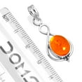 thumbnail image 2 of 925 Silver Pendant For Chain Necklace For Women - Teens Orange Amber Stone Silver Pendant November Birthstone Hand Made Silver Pendant Gift For Mom On New Year 925 Gemstone Silver Jewelry, 2 of 3