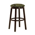 thumbnail image 1 of The Furniture King Bar Stool 24" Tall Wood Dark Brown Espresso Kitchen Game Room Swivel Seat Stool Featuring the Choice of Your Favorite Novelty Theme Fabric Covered Seat Cushion (Camo Dark), 1 of 1