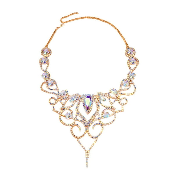 Collar de collar femenino colgante de lágrima para la fiesta de graduación de la fiesta de graduación Boda del día de San Valentín