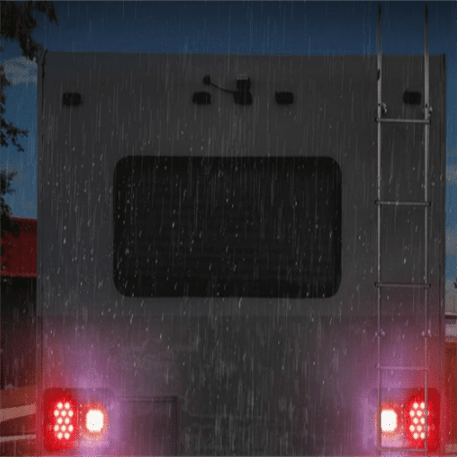 2Pcs Double Led Trailer Tail Lights with Horizontal Mount Dual Stop Turn Tail Backup Reverse Lights 33 LED, Surface Mount RV Double Led Taillights, RV Double Led Tail Lights, Black Base