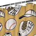 thumbnail image 3 of Yellow Baseball Items Pattern Shower Curtain 36"x72" ,Bathroom Decorative Shower Curtains Set with 12 Hooks,Modern Waterproof Washable Shower Curtain, 3 of 6