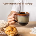thumbnail image 3 of Theterra Ceramic Coffee Mugs Set of 6, 12oz Handmade Coffee Cups with Handle for Latte, Tea, Milk, Beer, Hot Cocoa, Coca Mocha, 3 of 8