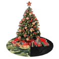 thumbnail image 4 of Falda para árbol de Navidad Ba-Pe, suave y divertida, collar para árbol de Navidad, decoración navideña de estilo rústico, 36", 4 of 4