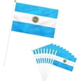 thumbnail image 1 of Minibanderas de Argentina, paquete de 10, banderas israelíes de mano, banderas internacionales, festivales, desfiles, patrióticas, para interior y exterior., 1 of 5