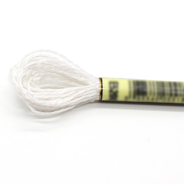 Yuarrent Hilo de cableado de punto de cruz, fibra de poliéster hecha a mano, no es fácil de desvanecer, línea de bordado, cadena de lingotes, Artesanía BlancoE5200 Yuarrent HA059818-03