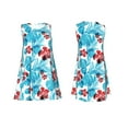 thumbnail image 7 of Naloa Hawaiian Style Print Women's Summer Spring Casual Beach Sundress,Vacation Sleeveless Tank Crewneck Loose Dresses, 7 of 7