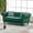 Green, variant on 67" Solid Hardwood Mid-Century Modern Sofa, Mid-Century Modern Couch with High-Density Foam-Spring, Loveseat Sofa Couch with Velvet Upholstery for Living & Office Spaces, Black