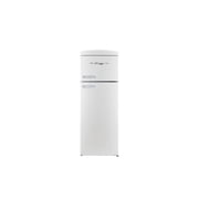 Classic Retro 7.5 cu ft Top Mount Refrigerator in Marshmallow White