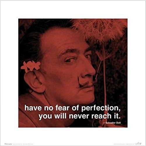 Salvador Dali Perfection Quote 12x12 Art Print Poster