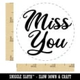 thumbnail image 2 of Miss You Script Self-Inking Rubber Stamp Ink Stamper - Red Ink - Small 3/4 Inch, 2 of 7