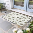thumbnail image 2 of Palm Trees Doormat Outdoor Entrance 16"x24", Green Botanical Summer Tropical Plants Absorb Moisture Dirt Door Mats, Non-Slip Rubber Backing Floor Mats Indoor, Low-Profile Front Door Rugs, 2 of 9