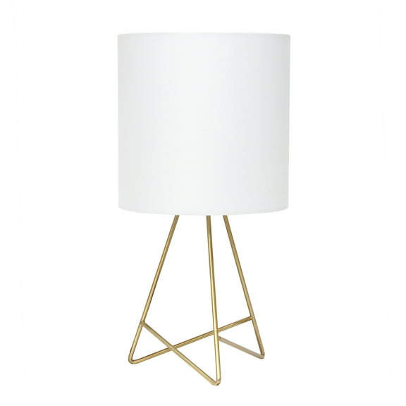 Simple Designs Down to the Wire Table Lamp with Fabric Shade