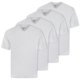 thumbnail image 1 of hajo Camiseta de hombre, pack de 4 - Básica, manga corta, cuello en V, algodón, uni Blanco M (Medium), 1 of 4
