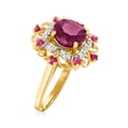thumbnail image 5 of Ross-Simons 3.40 ct. t.w. Ruby and .12 ct. t.w. Diamond Frame Ring in 14kt Yellow Gold, Women's, Adult, 5 of 5