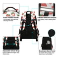 thumbnail image 4 of FORMRS Unisex Backpack Elementary School Travel Bookbag with Reflective Stripes, Strawberry, 4 of 7