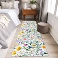 thumbnail image 5 of Spring Floral Area&nbsp;Rug 2x6ft Romantic Gradient Pink Yellow Blue Flowers Farmhouse Non-Slip&nbsp;Washable Square&nbsp;Rugs Soft Felt Indoor Floor Mat for Bedroom Kitchen Living Room Bathroom, 5 of 9