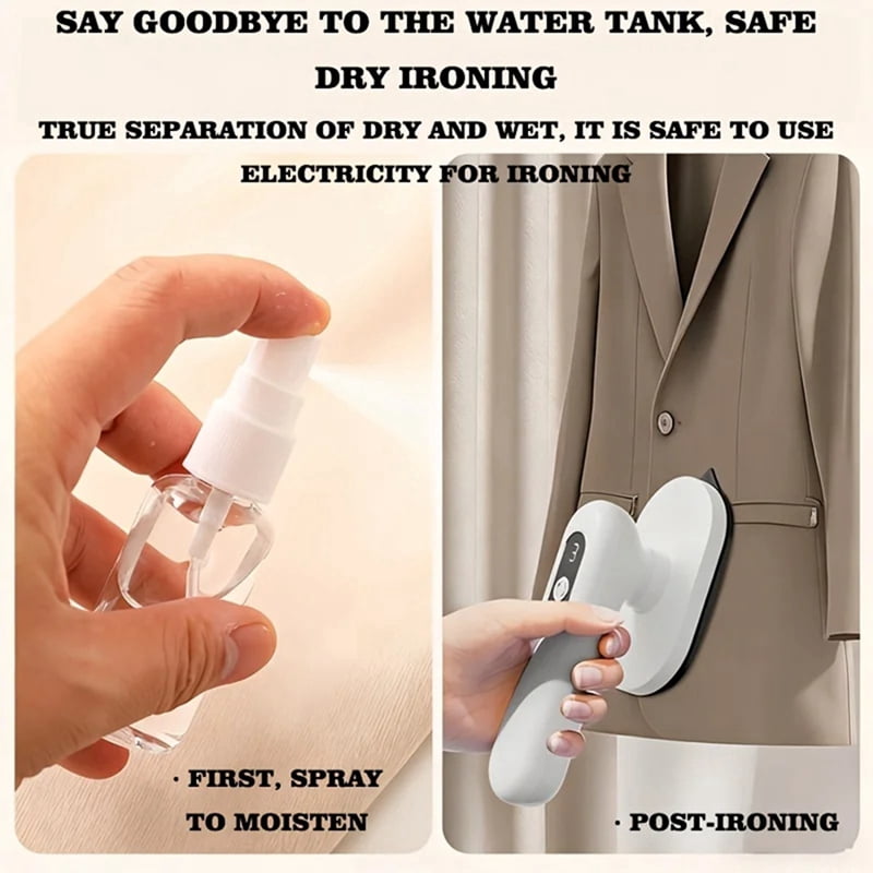 Portable Cordless Steam Iron, Foldable Electric Mini Travel Steamer with Digital Display