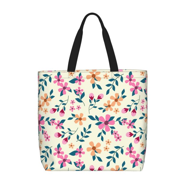Balery Cute Flower Bolsa de Mano para Mujeres con Cremallera, Bolsa de Gimnasio con Compartimentos, Bolsa para Laptop, Bolsa para Trabajo