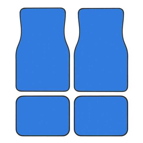 Pofeuu Dodgerblue Print Car Foot Mat Set of 4 Pieces - All-Weather Full Set Floor Mats for Cars Trucks SUVs