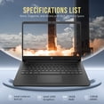 thumbnail image 2 of HP Stream 14" HD BrightView Laptop, Intel Celeron N4120, 16GB RAM, 256GB Storage (128GB Emmc+ 128GB USB Card), Intel UHD Graphics, 720p Webcam, Wi-Fi, 1 Year Office 365, Win 11 S, Black, 2 of 6