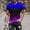Purple, variant on jjayotai Short Sleeve Shirt for Men Men Casual Round Neck Gradation Printing Pullover Fitness Sports Shorts Sleeves T Shirt Blouse