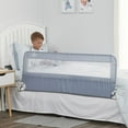 Regalo Extra Long Hideaway Bedrail, Gray Baby Safety Rail, Safety Bed