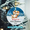 thumbnail image 2 of Personalized Dog's 1st Xmas Ceramic Ornament 2025, Baby Dog's First Christmas Ornament Gift, Customized Choose Name Dog Ornament Keepsake, Cute Dog 1st Xmas Ceramic Ornament Gift for Dog Dad Dog Mom, 2 of 6