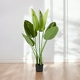 thumbnail image 2 of 48 inches Artificial Bird of Paradise Tree in Black Nursery Pot, 2 of 5