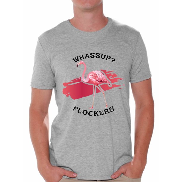 Awkward Styles - Awkward Styles Whassup Flockers Tshirt for Men Pink
