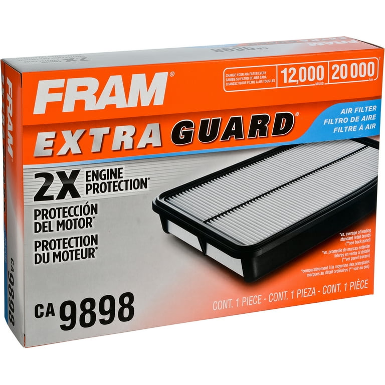 フレナーラ frenar 8本セット FRAM Extra Guard Air Filter, CA9898 for Select Mazda Vehicles