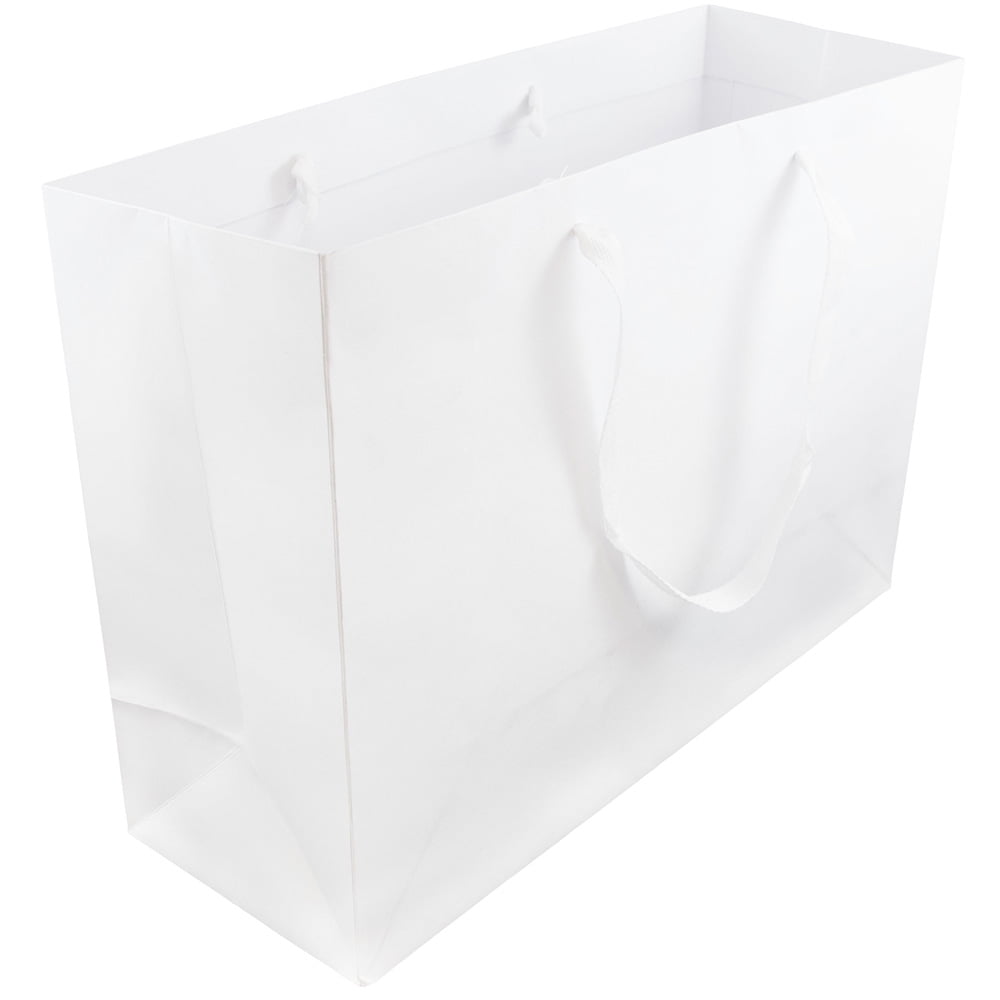 Black Matte Horizontal Gift Bag - X-Large - 17 x 13 x 6 - by Jam Paper