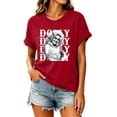 thumbnail image 3 of Dolly Shirt for Women Country Music Graphic Tee Repeated Name Portrait T Shirt Short Sleeve Crew Neck Casual Western Top, 3 of 5