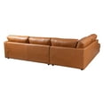 thumbnail image 3 of Griffith Cozy Living Room Left Facing Leather Sectional Sofa in Cognac Tan, 3 of 5
