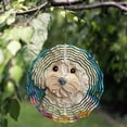thumbnail image 5 of HELLOYOUNG 10inch Hanging Wind Spinner with Adorable Dog Design - 360° Rotating Metal Garden Art for Spring, Summer, and Fall  Wind Spinner Mandala, 5 of 10