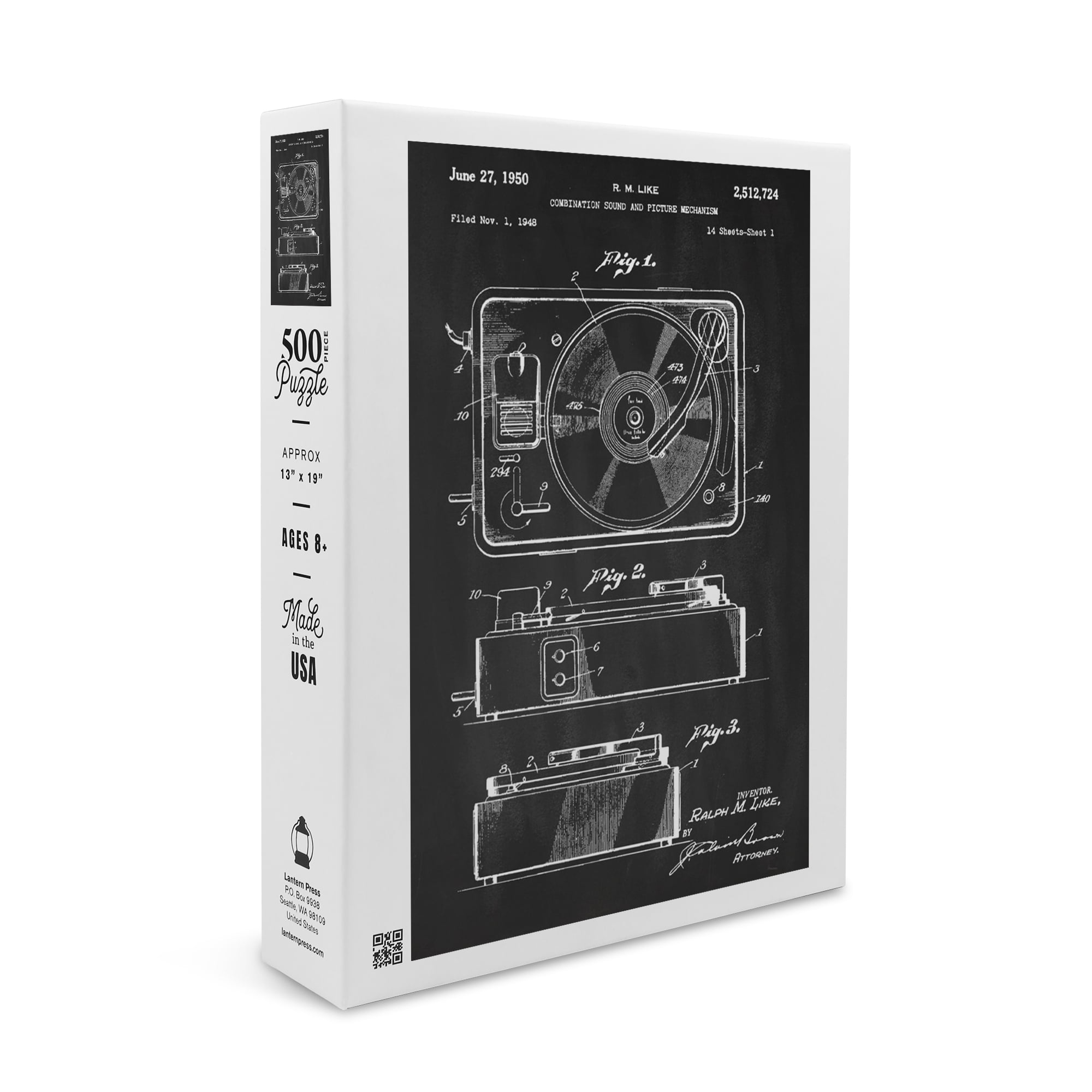 blackboard-patent-record-player-19x27-inches-premium-500-piece